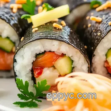 Delightful Roll Salmon Sushi Order Topped to Perfection: My Family's Favorite Recipe Card