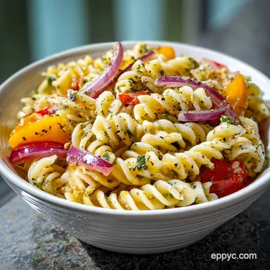 Rotini Pasta Salad in 20 Minutes for 10 Servings