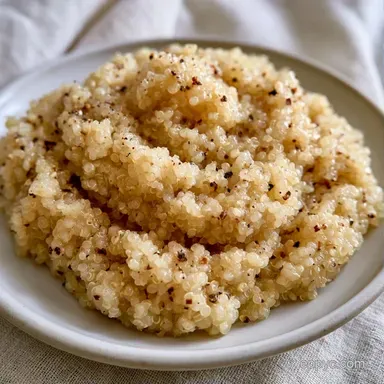 Salt Pepper Quinoa in 30 Minutes Fluffy Recipe Card