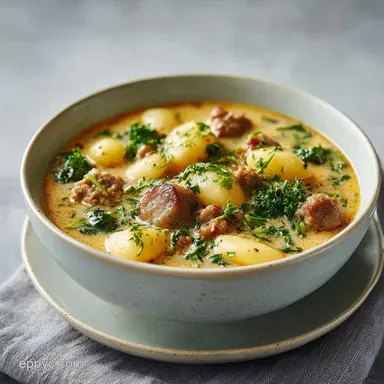Sausage and Gnocchi Soup in 40 Minutes Recipe Card
