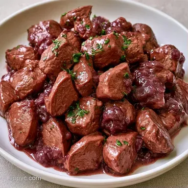 Sautéed Beef Kidney with Grape Juice Sauce Recipe Card