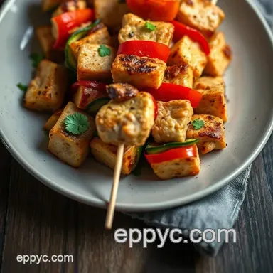 Easy & Flavorful snacks made on sticks nyt: Savory Chicken & Veggie Skewers Recipe Card