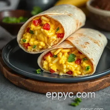How to Craft the Ultimate Scramble Eggs High-Protein Breakfast Burritos! Recipe Card