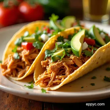 Easiest Crockpot Chicken Tacos Recipe for Weeknights Recipe Card