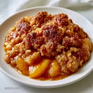 Peach Crumble for 1 Serving Recipe Card