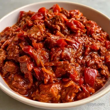Slow Cooker Beef Chili for 8 Servings Recipe Card