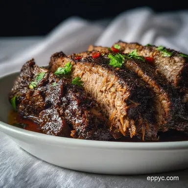 Slow Cooker Brisket: Fall Apart Tender Overnight Prep Recipe Card