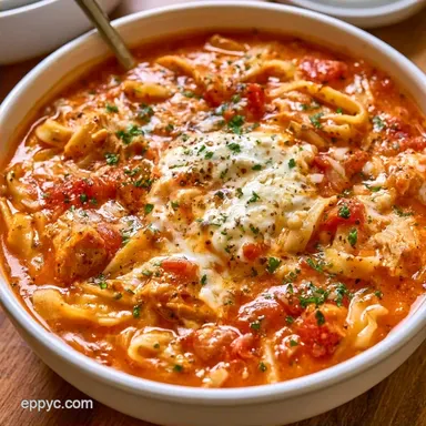 Slow Cooker Lasagna Soup with Sausage