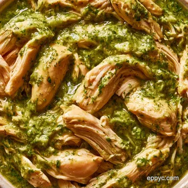 Salsa Verde Chicken Slow-Cooked Recipe Card