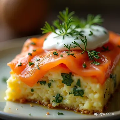 My Secret Weapon for Easter Brunch Overnight Smoked Salmon Strata Recipe Card