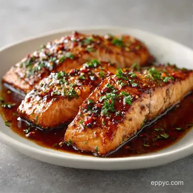 Soy Sauce Glazed Salmon in 25 Minutes Recipe Card