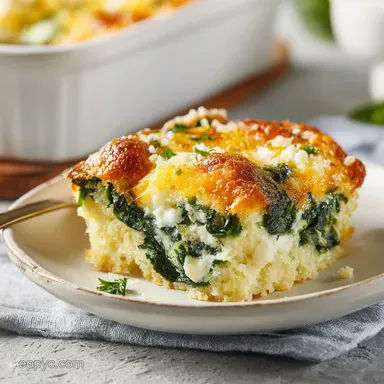 Egg Breakfast Bake with Spinach: Cottage Cheese Recipe Card