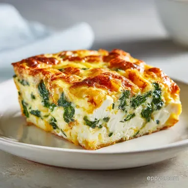 Egg Breakfast Bake with Spinach: Cottage Cheese