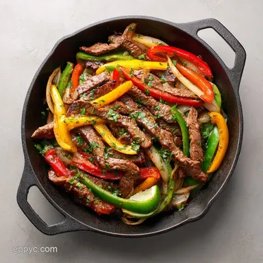 Steak Fajitas Recipe for 4 Servings with Pan-Seared Skirt Steak