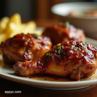 Foolproof Sticky BBQ Chicken Thighs Recipe In the Oven Recipe Card