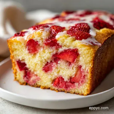 Strawberry Cream Cheese Pound Cake for 12 Recipe Card