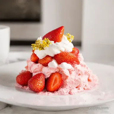 Strawberry Elderflower Eton Mess Best Summer Dessert Recipe Card