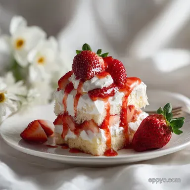 Strawberry Tres Leches Cake for 10 People Fluffy Recipe Card