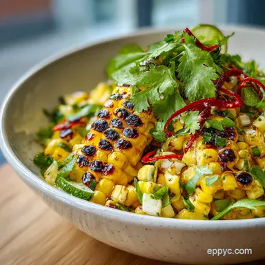 Summer Side Dish with Grilled Corn in 25 Minutes Recipe Card