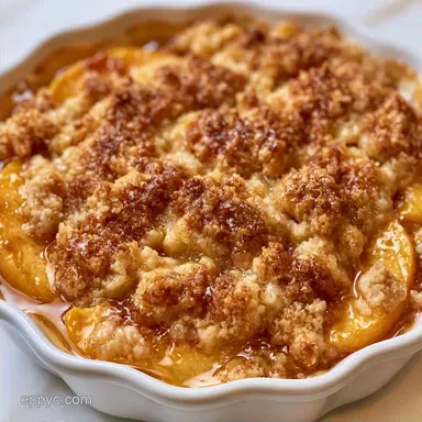 Sweet Peach Crumble Recipe: Golden