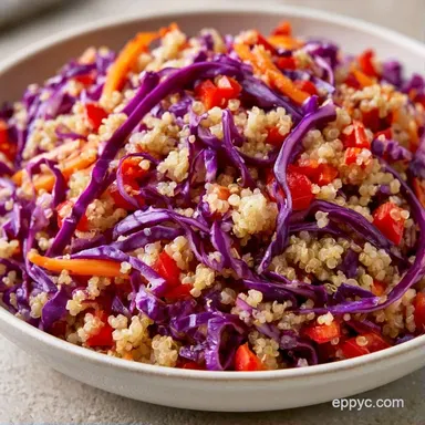 Thai Veggie Gluten Free Quinoa Meal Prep Recipe Card