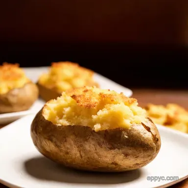 Best Baked Potato EVER Crispy Skin Fluffy Inside Recipe Card