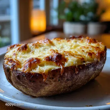 My Ultimate Creamy Cheesy Twice Baked Potatoes Steakhouse Classic Side Recipe Card