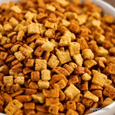 My Mums Best Chex Party Mix Recipe Savory Easy Recipe Card