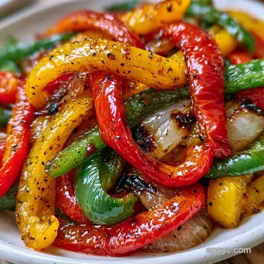 Pepper Fajitas in 20 Minutes Recipe Card