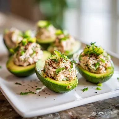 Tuna Stuffed Avocados in 12 Minutes