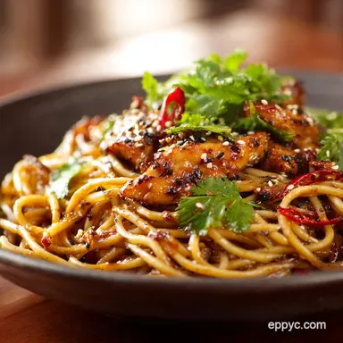 Cracking Cold Sesame Noodle Dish Quick Sichuan Sauce Chicken