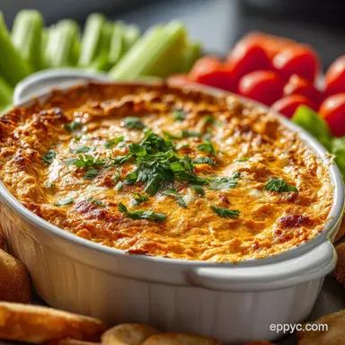 Buffalo Chicken Dip The Ultimate Game: Crispy Baked in 30 Min Recipe Card