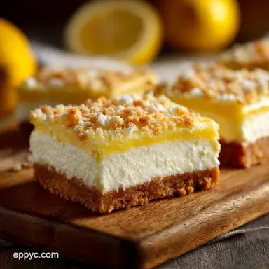 Best Lemon Cream Cheese Bars with Buttery Shortbread Crust Recipe Card