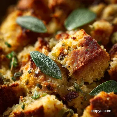 Dressing: The Ultimate Crispy Sage and Butter Bread Dressing Recipe Card