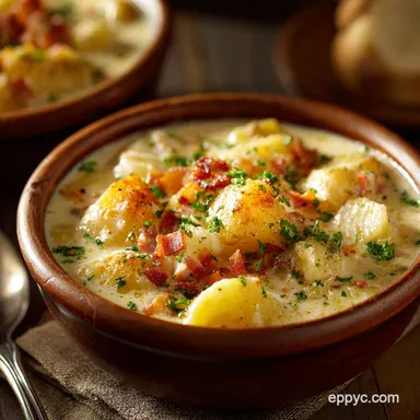 The Ultimate Potato Chowder Proper Thick Velvety and Hearty Comfort Recipe Card