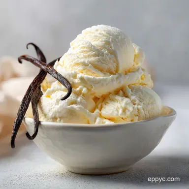 Vanilla Bean Ice Cream Without Eggs Recipe Card