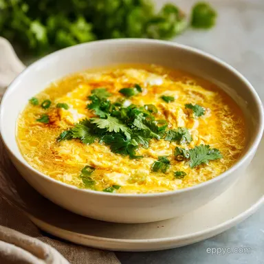 Egg Drop Soup Recipe in 10 Minutes Recipe Card