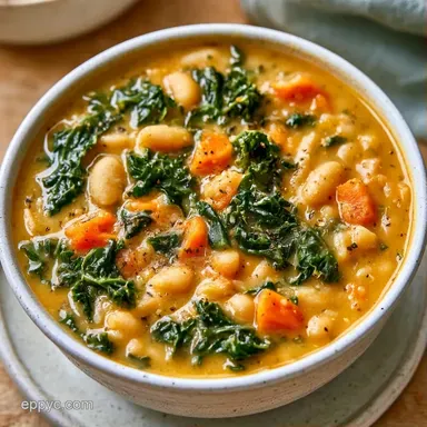 White Bean Soup with Kale in 45 Minutes Recipe Card