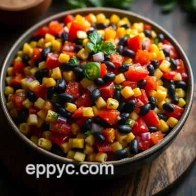 Easy & Refreshing Corn and Black Bean Salsa: A Perfect Summer Treat Recipe Card