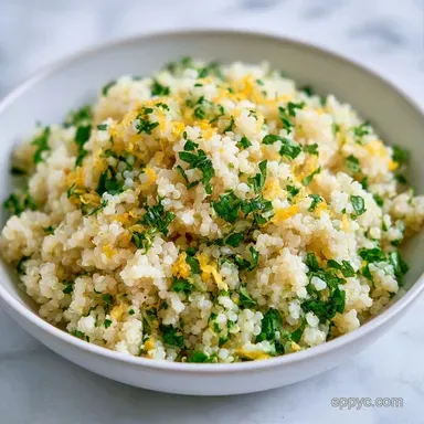 Lemon Herb Quinoa in 25 Minutes Recipe Card