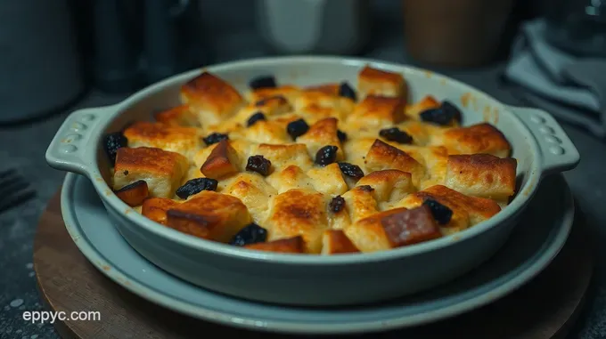 Classic British Bread and Butter Pudding with a Touch of Spice