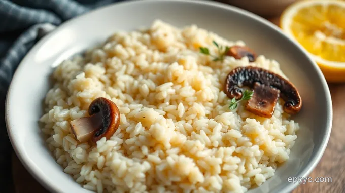 Creamy Arborio Risotto with Mushrooms and Parmesan