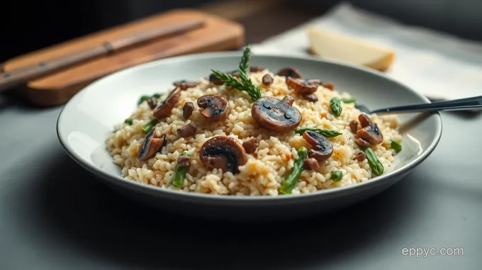 Creamy Mushroom and Asparagus Risotto