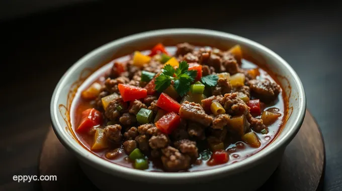 Deconstructed Stuffed Pepper Soup