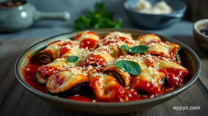 Deliciously Cheesy Italian Eggplant Rollatini