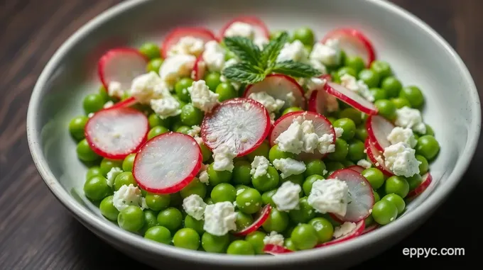 Fresh Pea and Mint Salad with Feta