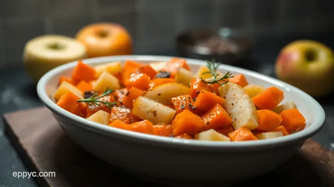 Roasted Root Vegetable & Apple Salad