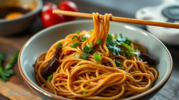 Savory Sesame Noodles: A Quick and Flavorful Delight