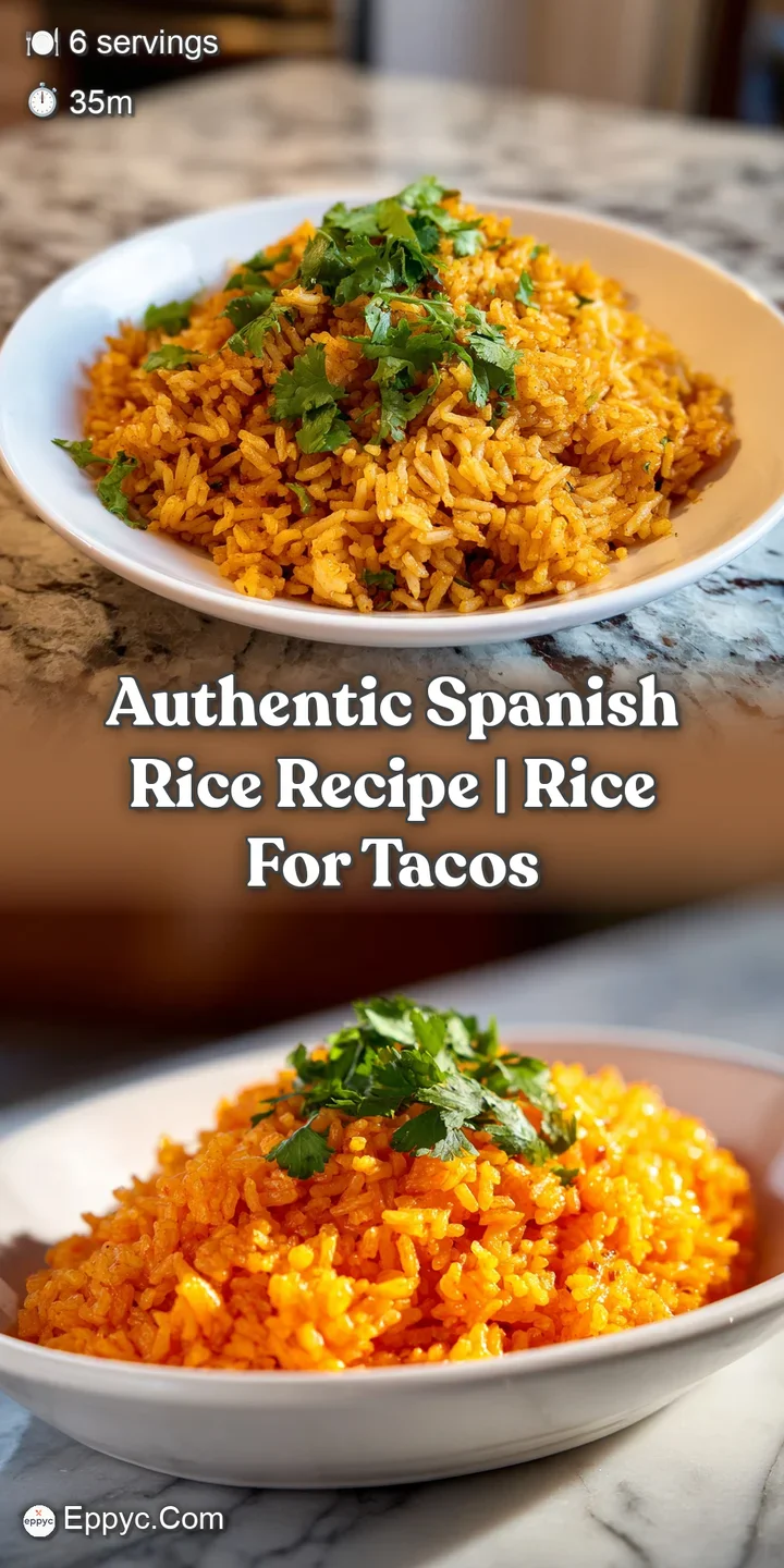 Close-up on fluffy Spanish rice. Notice the vibrant pops of red bell pepper and the moist sheen on each individual grain.