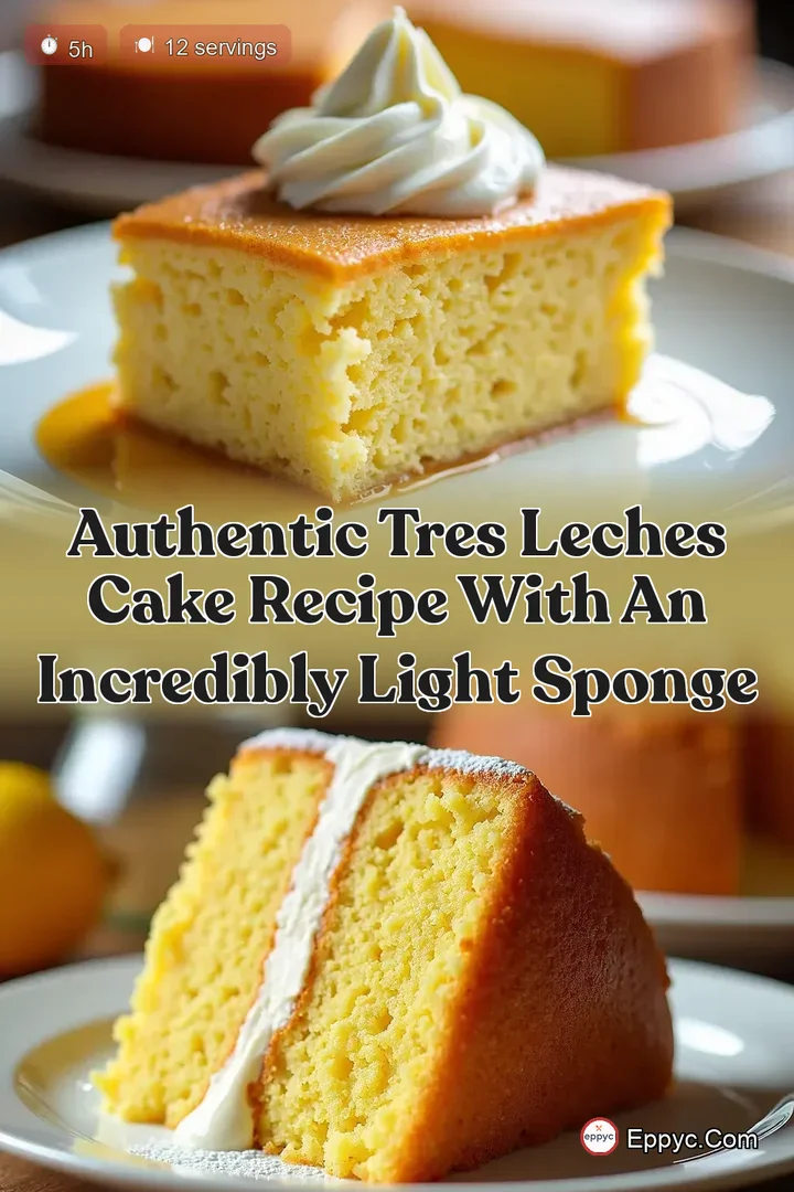 Authentic Tres Leches Cake Recipe with an Incredibly Light Sponge